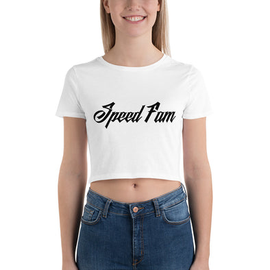 SpeedFam Women’s Crop Tee - White